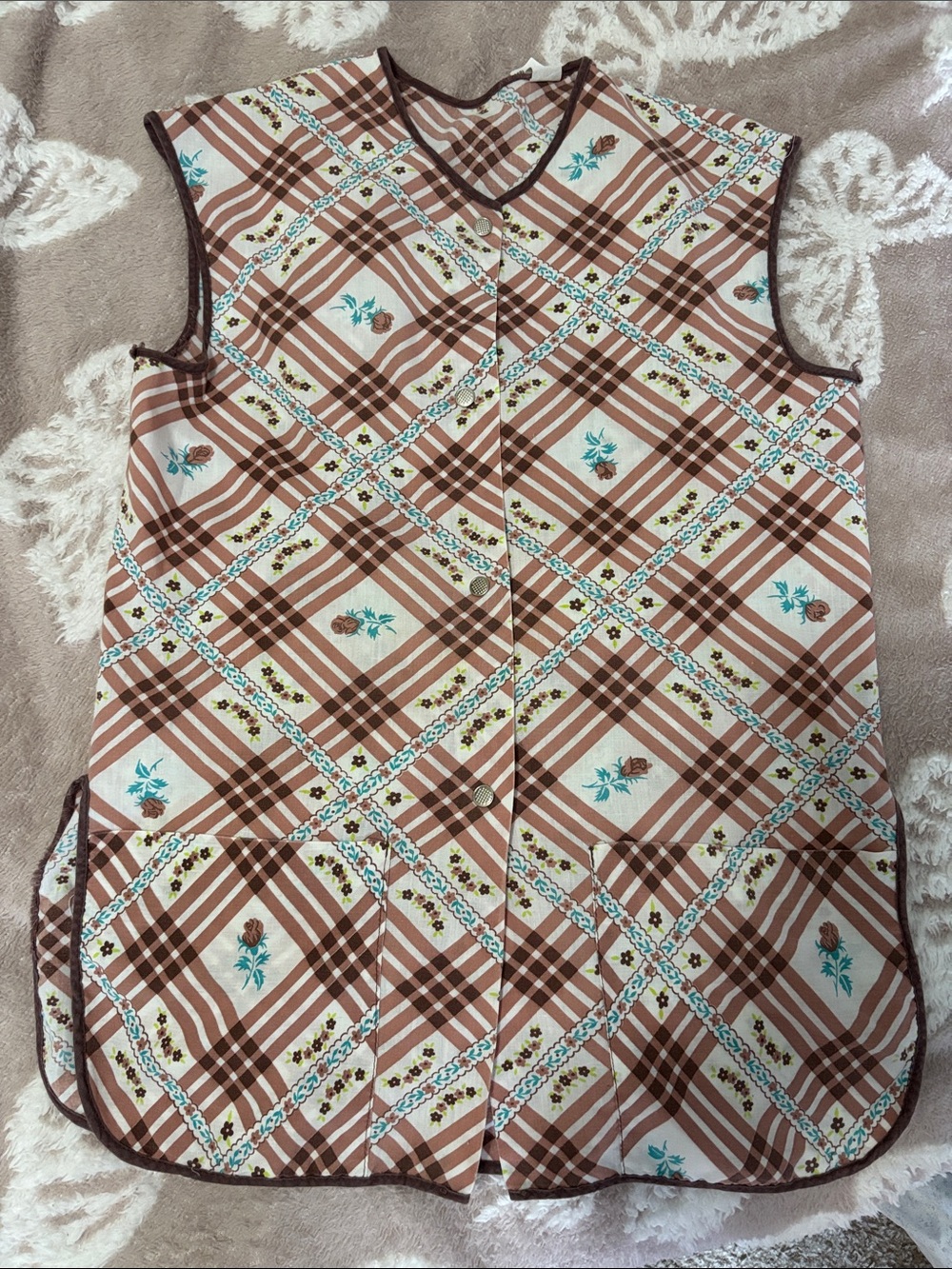1970’s Gorgeous True vintage floral tunic top